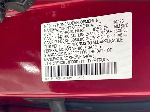 Used 2023 Honda Ridgeline RTL image 31