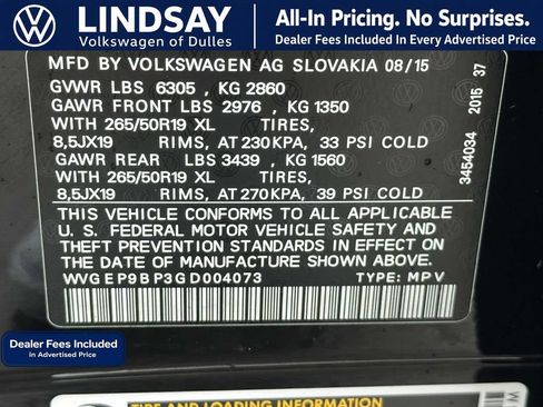 Used 2016 Volkswagen Touareg Sport AWD/4WD image 26