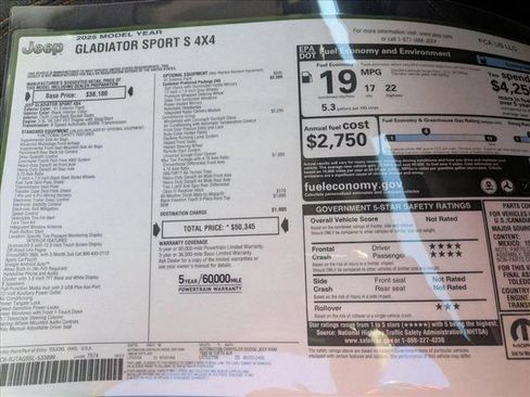 New 2025 Jeep Gladiator Sport image 17