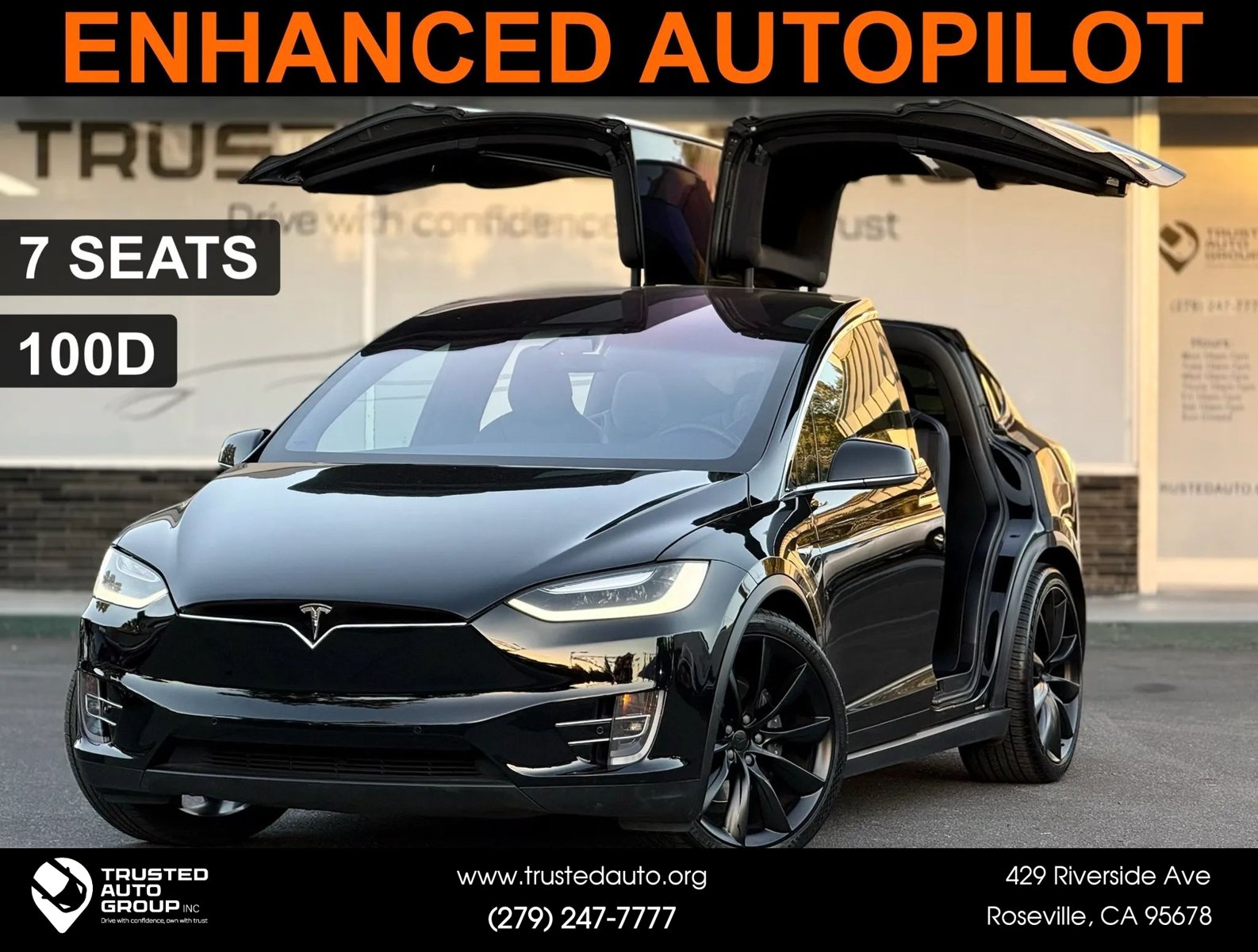 Used 2017 Tesla Model X 100D AWD/4WD image 1