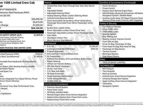 Used 2019 RAM 1500 Limited w/ Advanced Safety Group AWD/4WD image 29