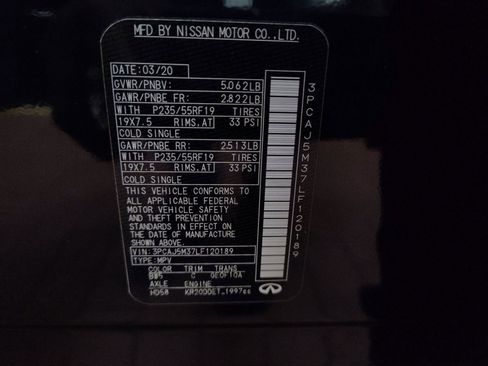 Used 2020 INFINITI QX50 Luxe w/ Cargo Package image 16