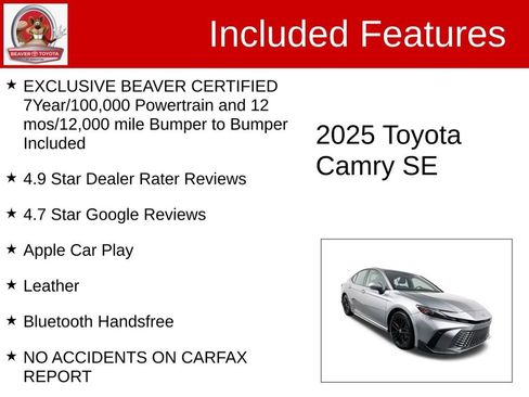 Used 2025 Toyota Camry SE w/ Convenience Package FWD image 4