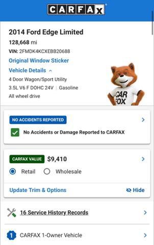 Used 2014 Ford Edge Limited w/ Equipment Group 301A AWD/4WD image 5
