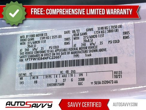 Used 2022 Ford F150 Lariat w/ Equipment Group 502A High image 33