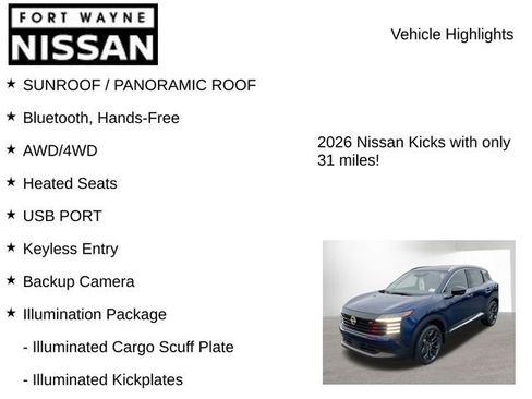 New 2026 Nissan Kicks SR w/ SR Premium Package image 8