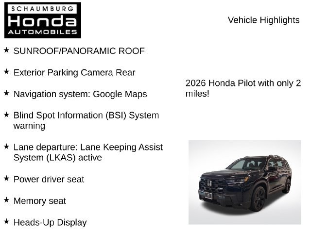 New 2026 Honda Pilot Black Edition image 7
