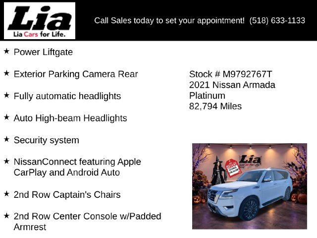 Used 2021 Nissan Armada Platinum w/ Captain's Chairs Package AWD/4WD image 24