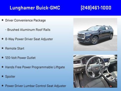 Certified 2021 GMC Acadia SLE w/ Driver Convenience Package image 12