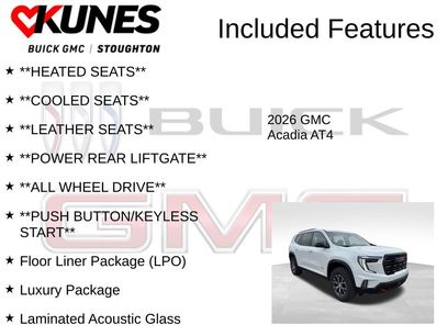New 2026 GMC Acadia AT4 w/ Luxury Package