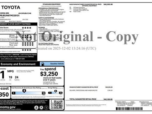 Used 2026 Toyota Tacoma SR5 AWD/4WD image 3