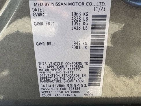 Used 2024 Nissan Altima 2.5 SL FWD image 33