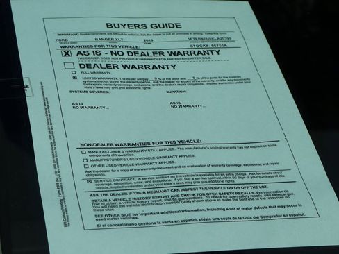 Used 2019 Ford Ranger XLT w/ Equipment Group 301A Mid image 52