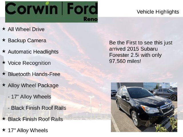 Used 2015 Subaru Forester 2.5i w/ Alloy Wheel Package AWD/4WD image 4