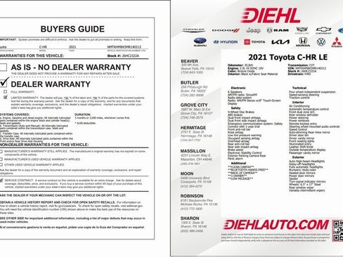 Certified 2021 Toyota C-HR LE image 30