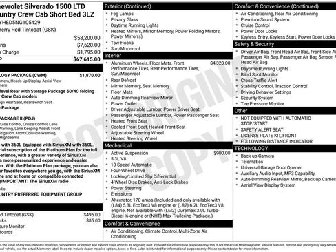 Certified 2022 Chevrolet Silverado 1500 High Country w/ Technology Package AWD/4WD image 35