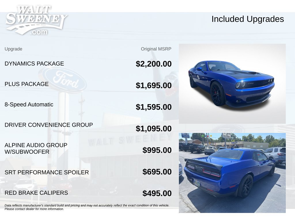 Used 2019 Dodge Challenger R/T Scat Pack w/ Dynamics Package RWD image 11