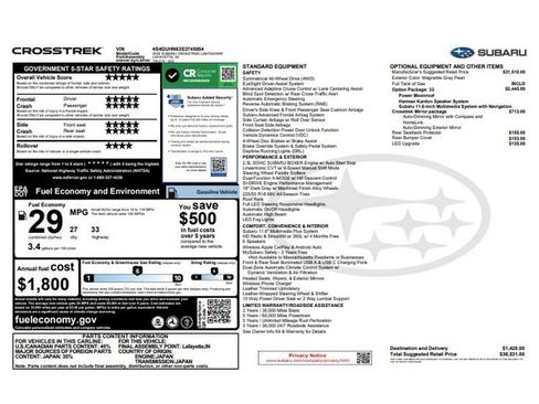 Used 2025 Subaru Crosstrek 2.5i Limited w/ Crosstrek Mirror Package AWD/4WD image 9