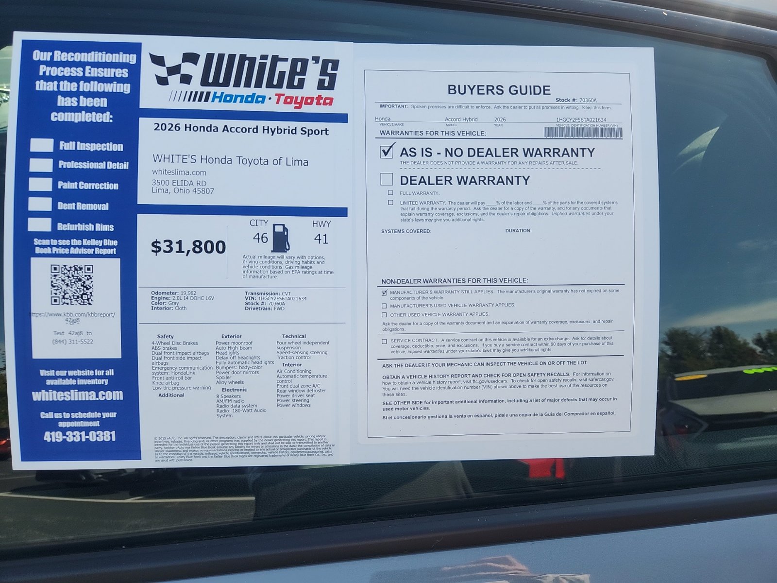 Used 2026 Honda Accord Sport image 16