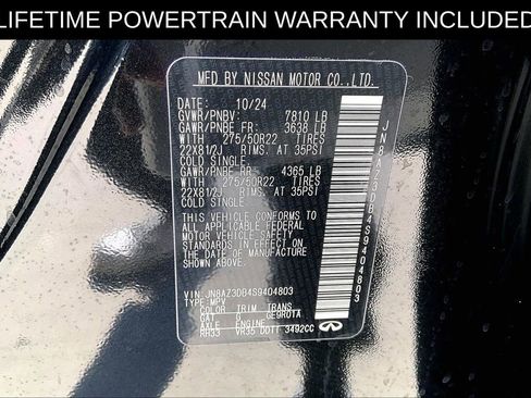 Certified 2025 INFINITI QX80 Sensory AWD/4WD image 46