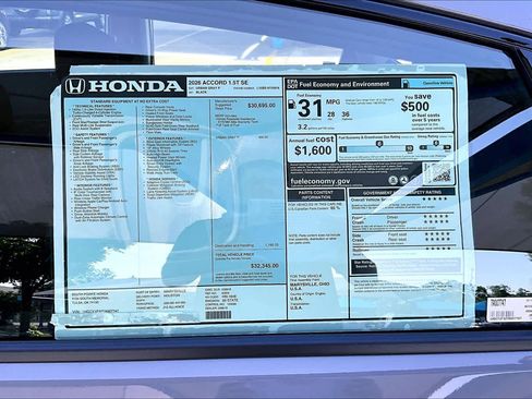 New 2026 Honda Accord SE image 22