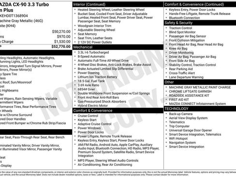 New 2026 MAZDA CX-90 3.3 Turbo w/ Premium Plus Pkg image 40