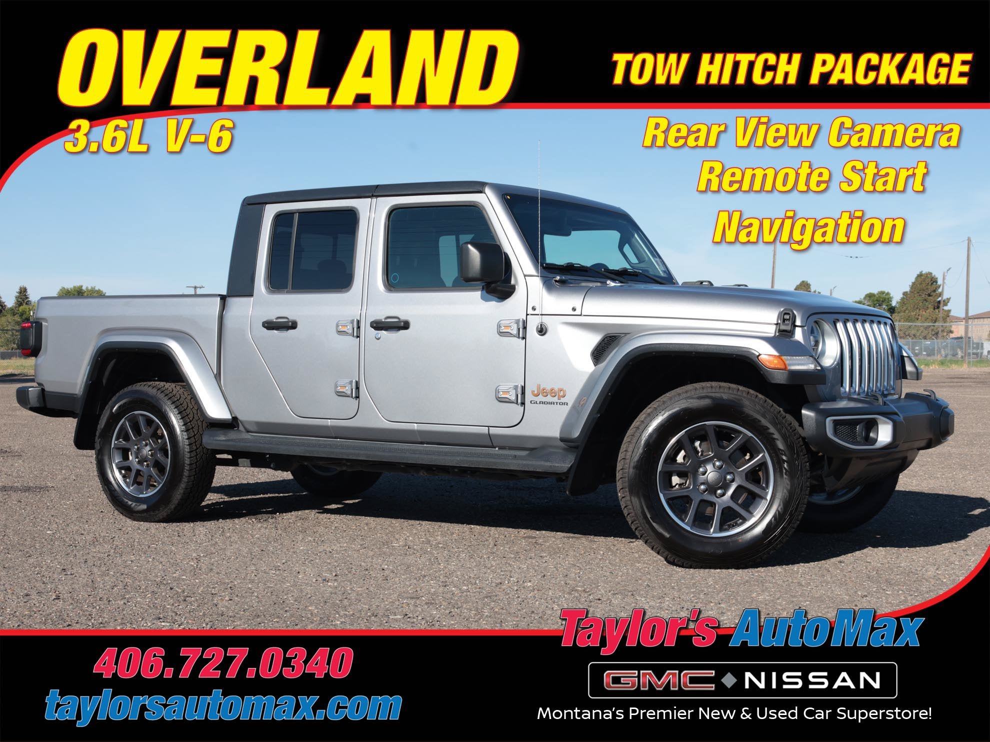 Used 2020 Jeep Gladiator Overland w/ Uconnect 4C Nav & Sound Group AWD/4WD image 1