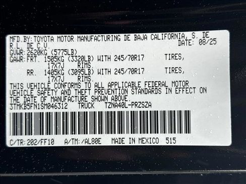 New 2025 Toyota Tacoma SR5 image 20