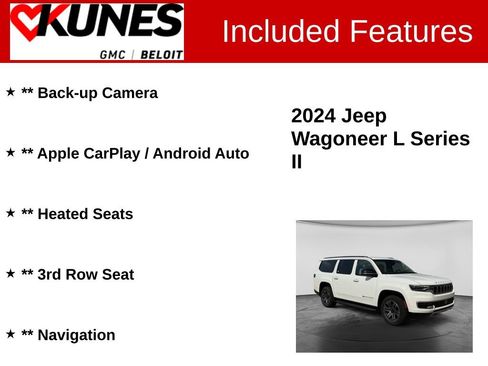 Used 2024 Jeep Wagoneer L Series II w/ Flexible Seating Group AWD/4WD image 2