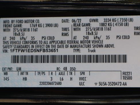 Used 2022 Ford F150 Lariat w/ Max Trailer Tow Package AWD/4WD image 60