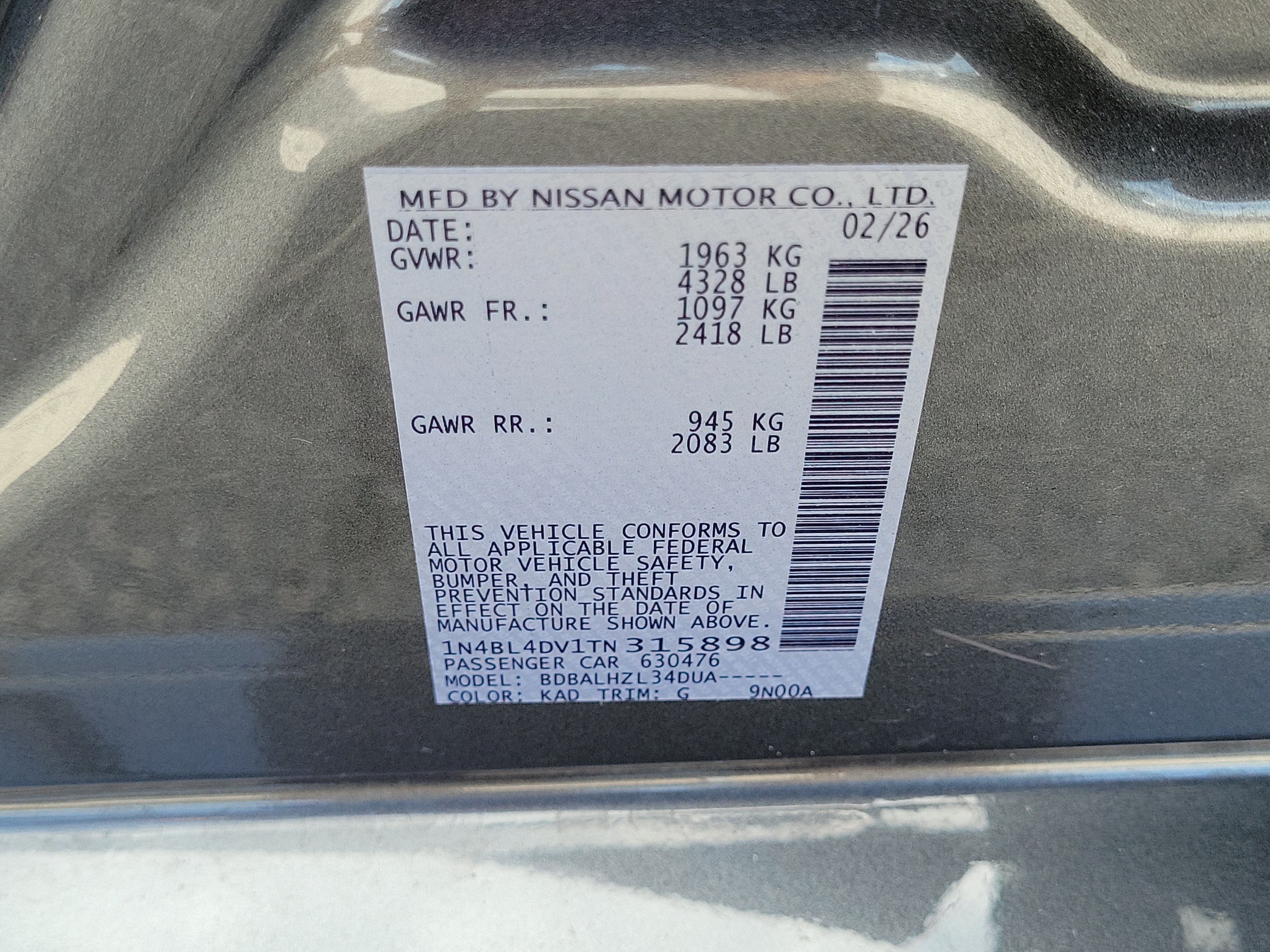 Certified 2026 Nissan Altima 2.5 SV FWD image 23