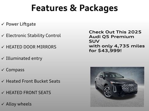 Used 2025 Audi Q5 Premium w/ Convenience Package AWD/4WD image 16