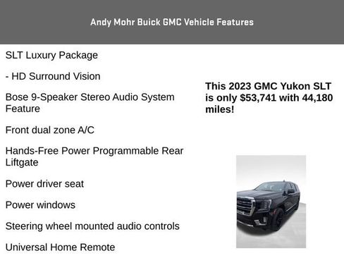 Used 2023 GMC Yukon SLT w/ SLT Premium Package image 16