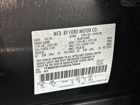 Certified 2024 Ford Explorer Limited AWD/4WD image 31