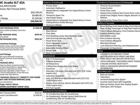 Used 2023 GMC Acadia SLT w/ Technology Package image 45