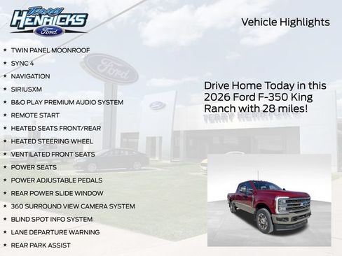 New 2026 Ford F350 King Ranch w/ FX4 Off-Road Package AWD/4WD image 4