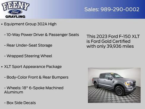 Certified 2023 Ford F150 XLT w/ Equipment Group 302A High AWD/4WD image 20