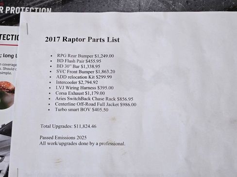 Used 2017 Ford F150 Raptor w/ Equipment Group 802A Luxury image 39