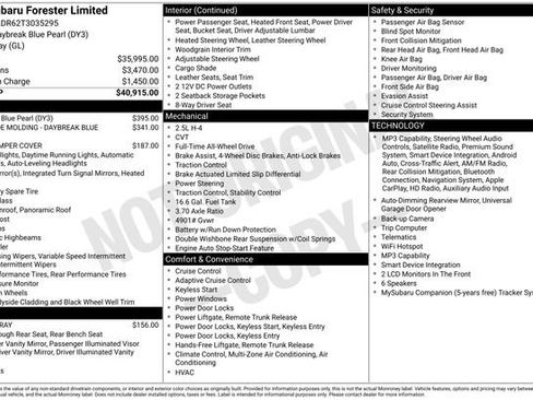 Used 2026 Subaru Forester Limited AWD/4WD image 18