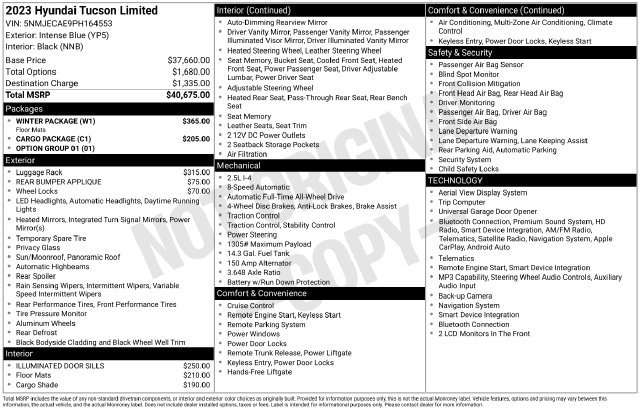 Used 2023 Hyundai Tucson Limited w/ Winter Package AWD/4WD image 45