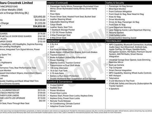 Certified 2023 Subaru Crosstrek 2.5i Limited AWD/4WD image 32