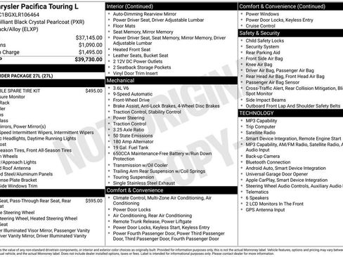 Used 2020 Chrysler Pacifica Touring-L FWD image 1