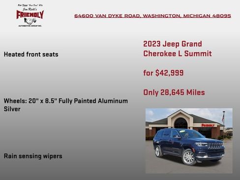 Used 2023 Jeep Grand Cherokee L Summit w/ Advanced Protech Group IV image 25