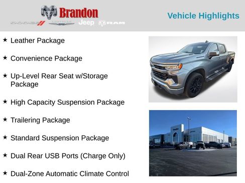 Used 2025 Chevrolet Silverado 1500 LT w/ Leather Package AWD/4WD image 2