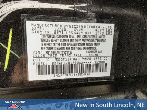 New 2026 Nissan Sentra SV w/ Floor Mat Package image 12