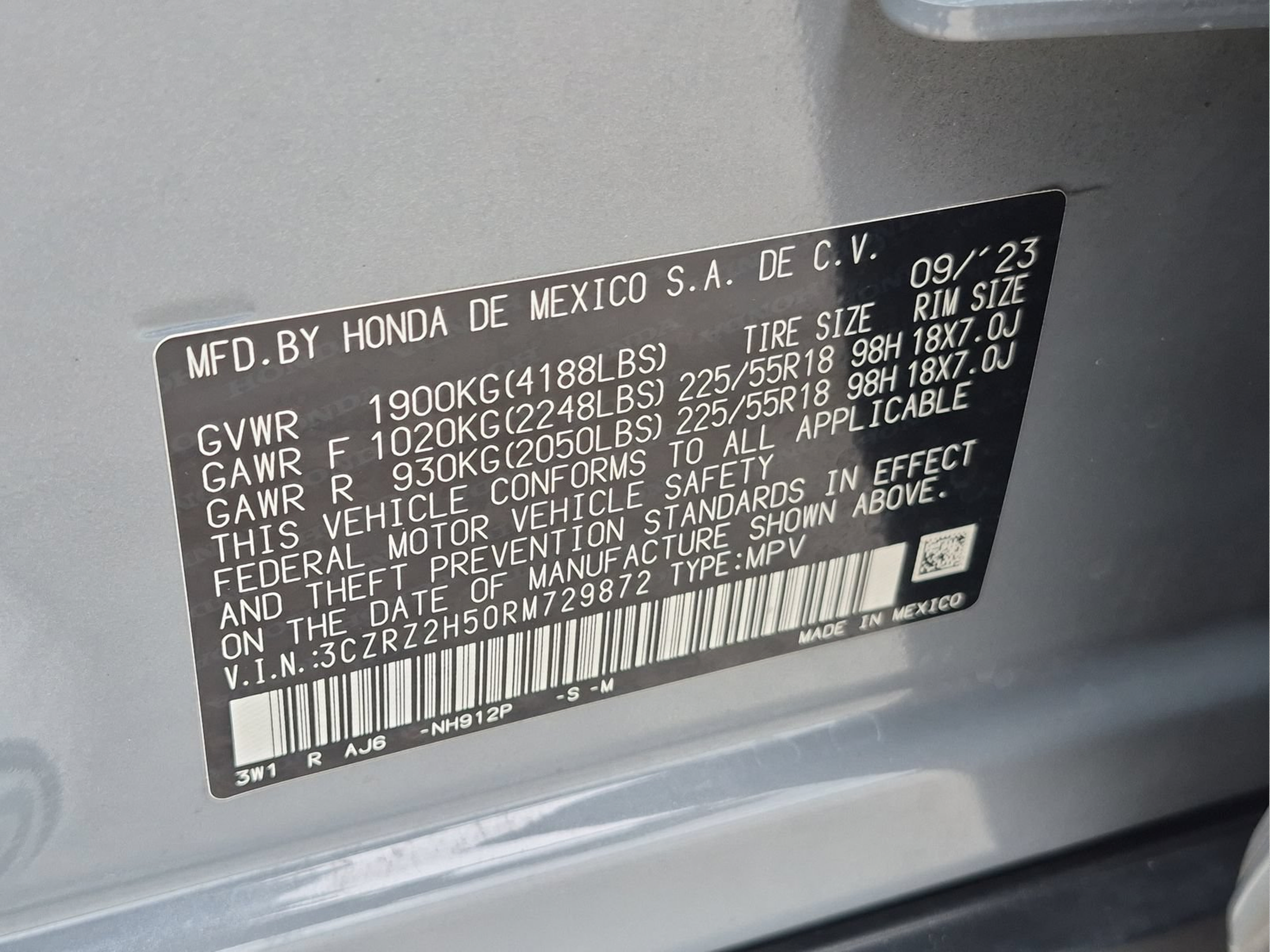 Certified 2024 Honda HR-V Sport image 21