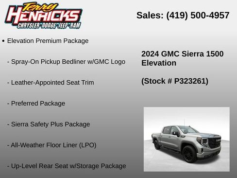 Used 2024 GMC Sierra 1500 Elevation w/ Elevation Premium Package AWD/4WD image 12