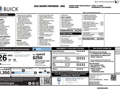 Used 2022 Buick Encore Preferred w/ Safety Package II AWD/4WD image 3