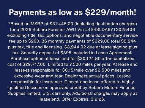 New 2026 Subaru Forester image 30
