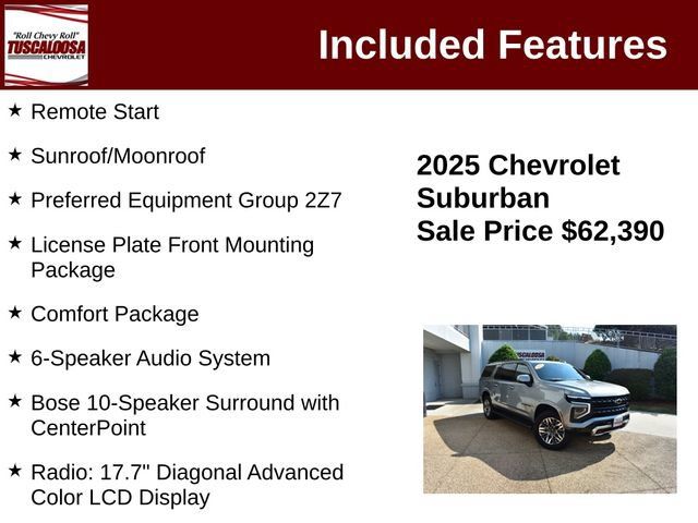 Used 2025 Chevrolet Suburban Z71 w/ Comfort Package AWD/4WD image 12